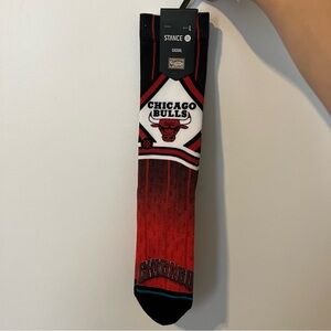 Stance Chicago Bulls Red and Black Socks size large basketball NWT NBA
